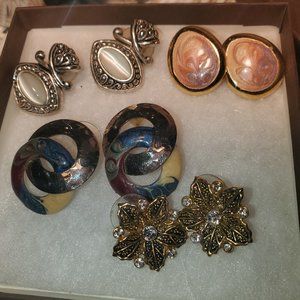 4 sets of earrings - Silver are BRIGHTON! Some vintage!!!!